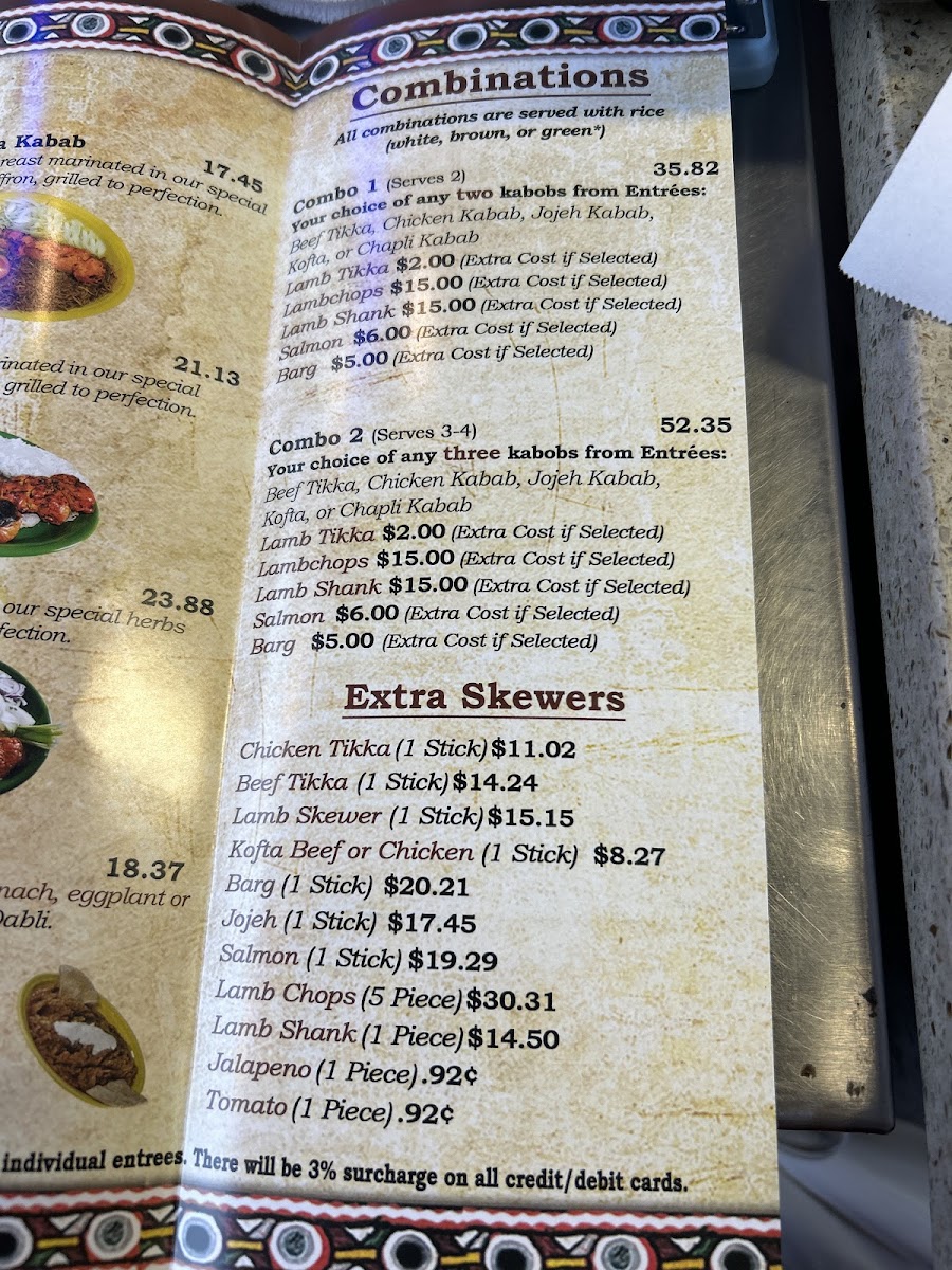 Kabul Kabab House Menu - Image 1